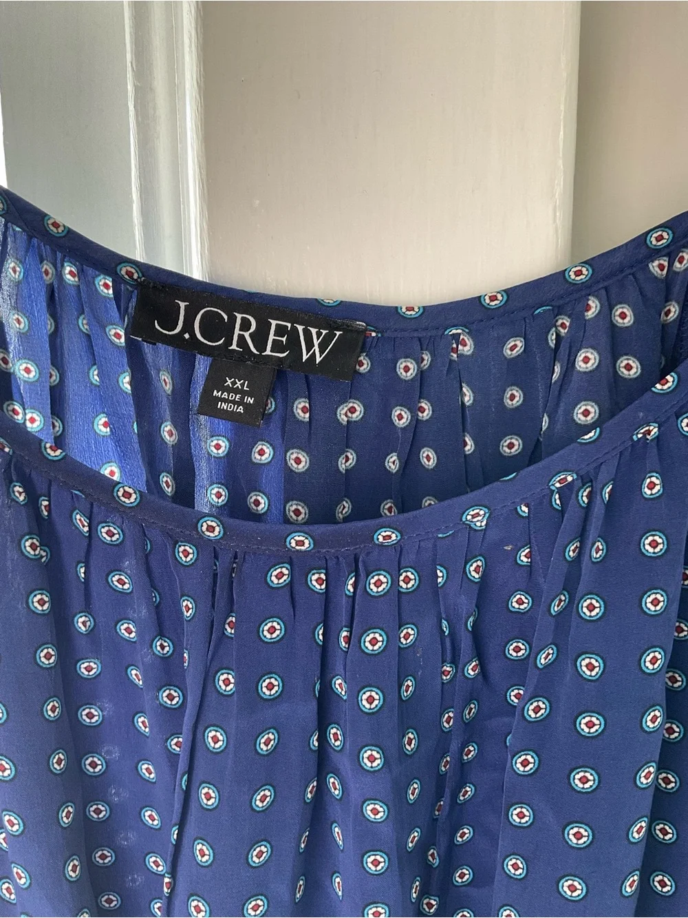 J. Crew caspia navy patterned maxi dress XXL